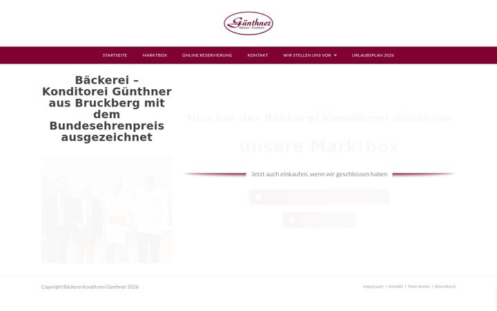 Screenshot von baeckerei-guenthner.de