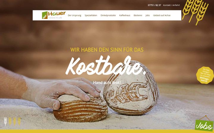 Skärmbild av baeckerei-hauer.at