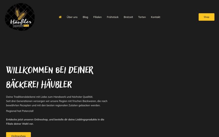 Screenshot of baeckerei-hermann-haeussler.de