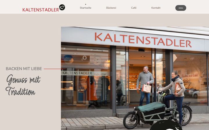 Screenshot of baeckerei-kaltenstadler.de