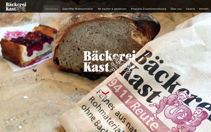 Skærmbillede af baeckerei-kast.ch