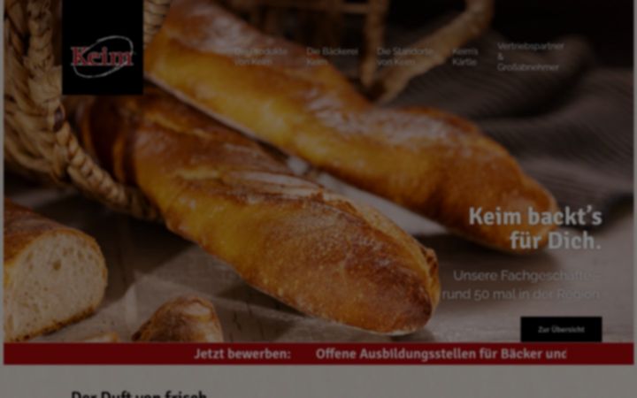 Screenshot von baeckerei-keim.de