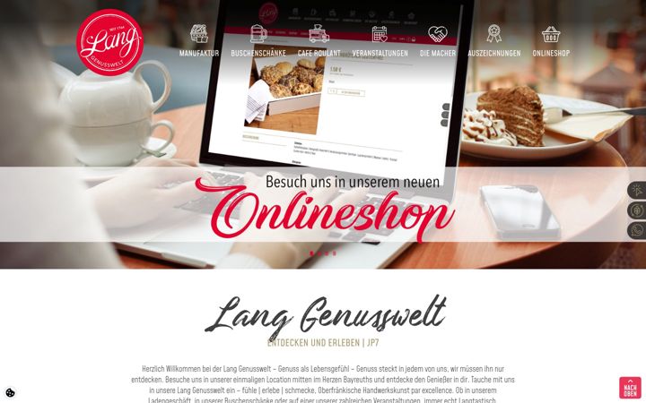 Screenshot von baeckerei-lang.de