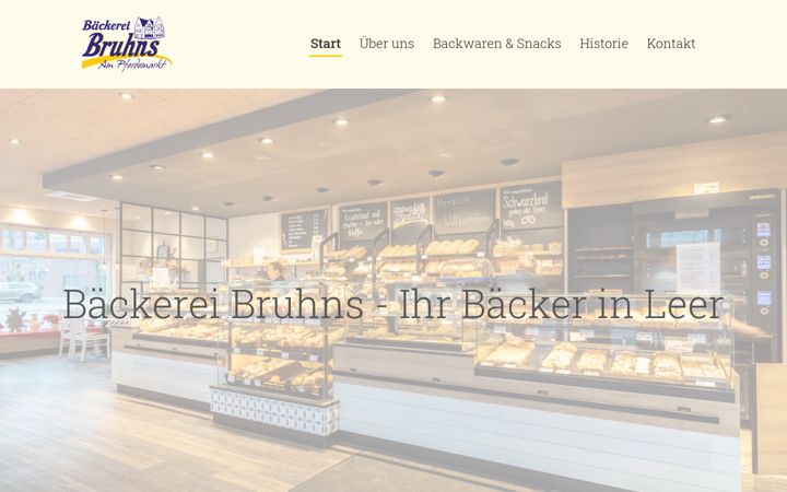 Screenshot of baeckerei-leer.de