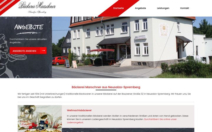 Screenshot of baeckerei-marschner.de