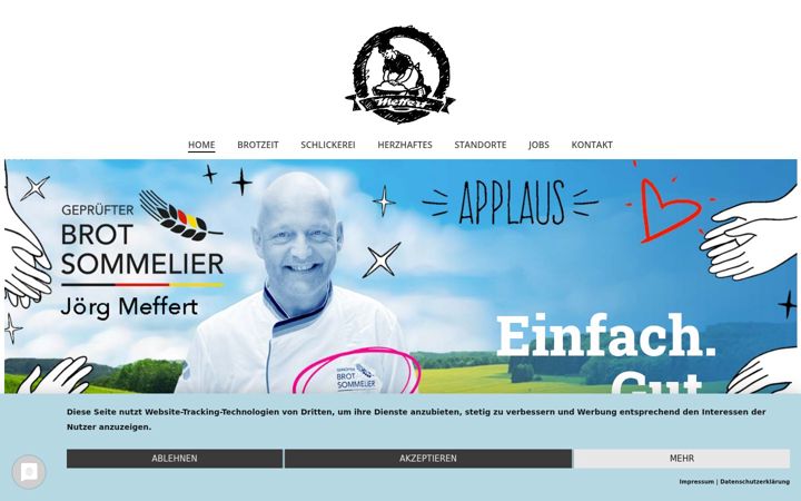 Posnetek zaslona baeckerei-meffert.de