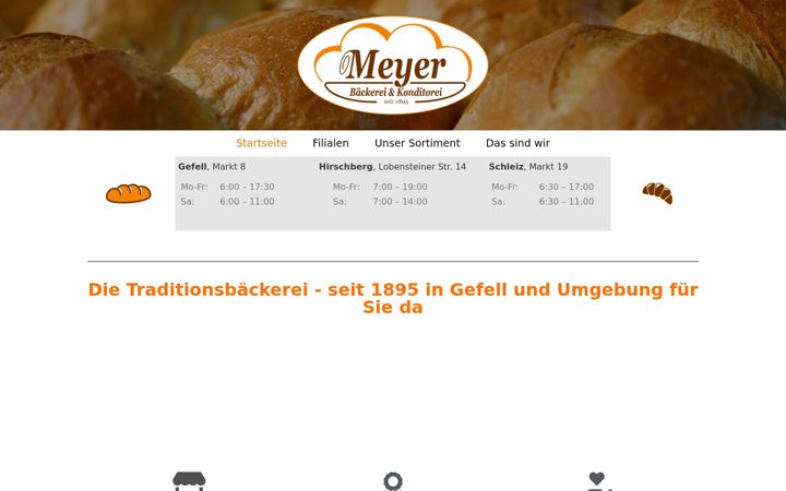 Screenshot of baeckerei-meyer-gefell.de
