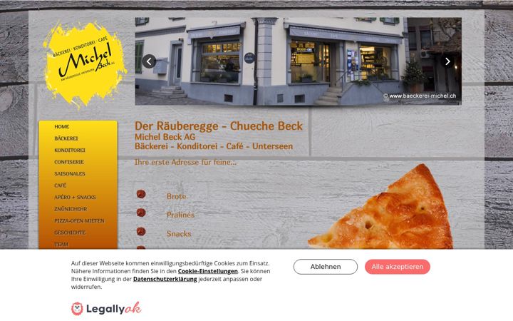 Screenshot of baeckerei-michel.com