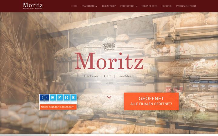 Screenshot of baeckerei-moritz.eu