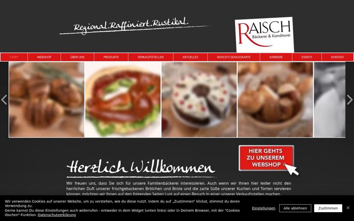 Screenshot of baeckerei-raisch.de