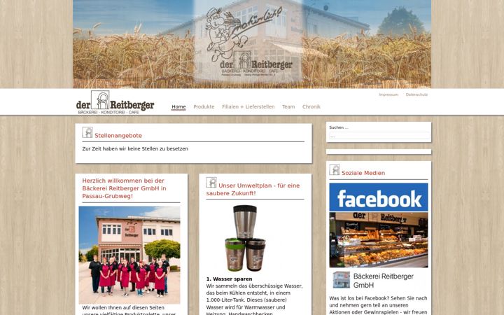 Screenshot of baeckerei-reitberger.de