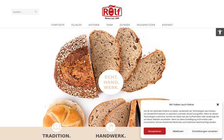 Screenshot of baeckerei-rolf.de