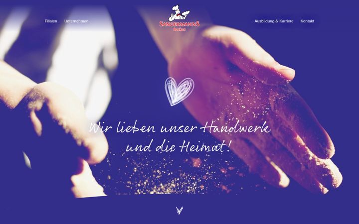Zrzut ekranu baeckerei-sangermann.de