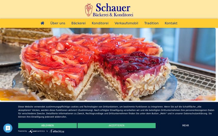 Screenshot of baeckerei-schauer.de