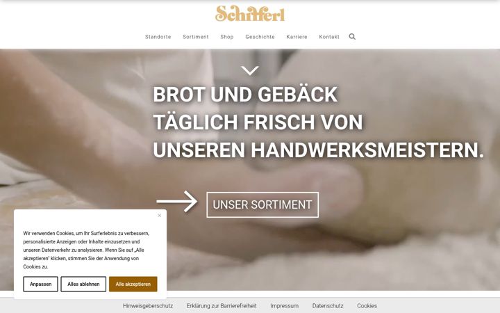 Screenshot of baeckerei-schifferl.de