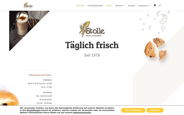 Screenshot of baeckerei-stolle.de