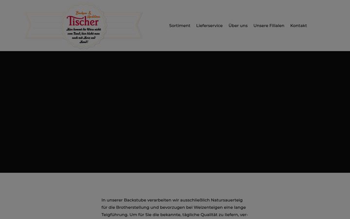 Captura de pantalla de baeckerei-tischer.de