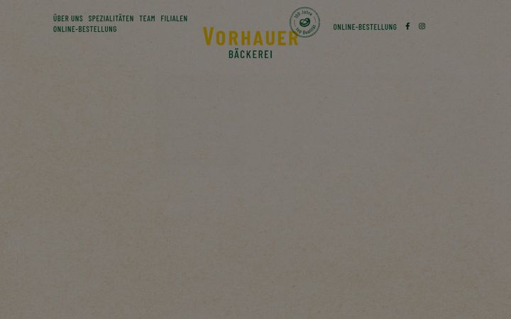 Screenshot of baeckerei-vorhauer.de