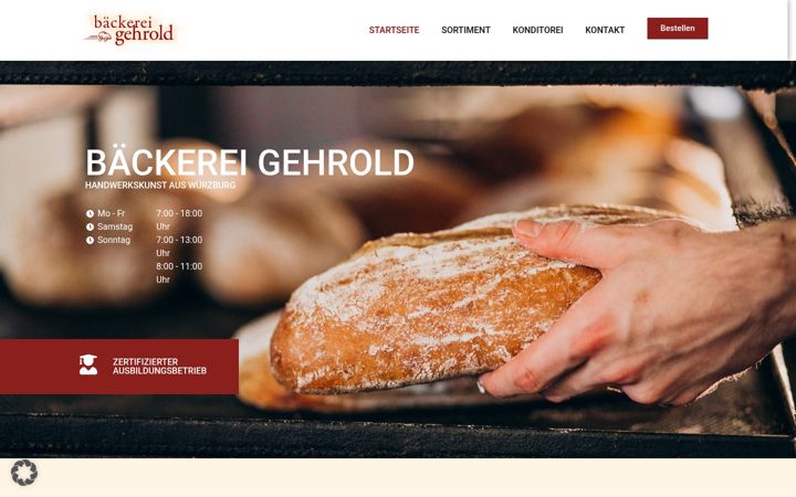 Screenshot of baeckereigehrold.de