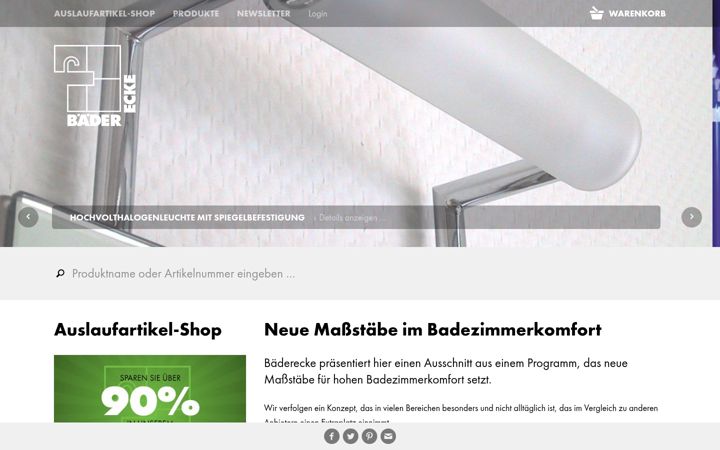 Screenshot stránky baederecke.de