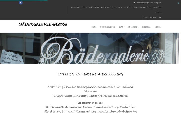Posnetek zaslona baedergalerie-georg.de