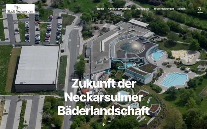 Screenshot of baederlandschaft-neckarsulm.de