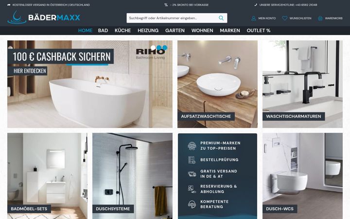 Screenshot of baedermaxx.at