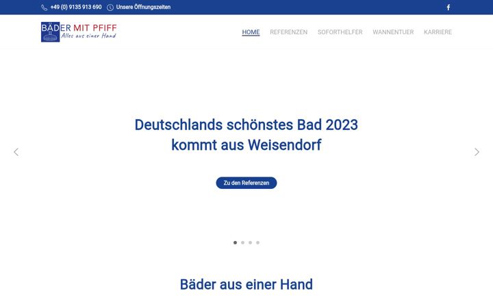Screenshot of baedermitpfiff.de