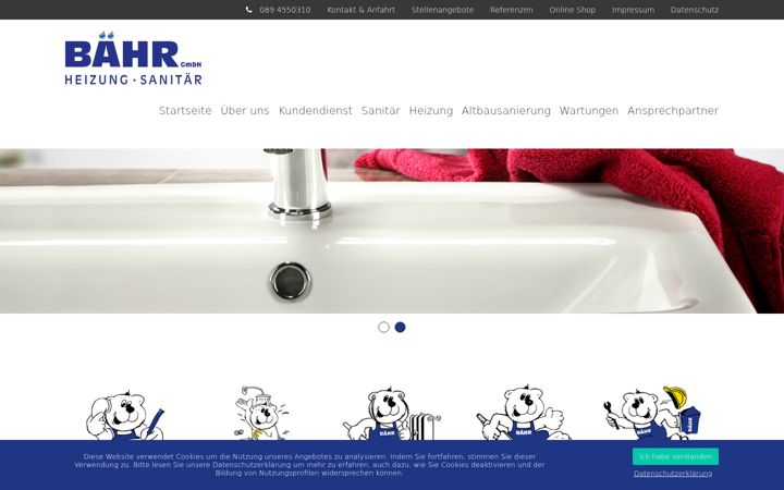Screenshot of baehr-muenchen.de