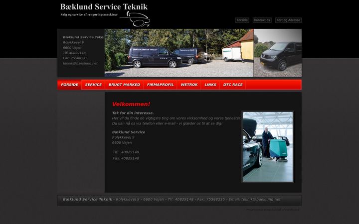Screenshot of baeklund.net