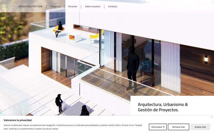 Screenshot of baenaarquitectura.com