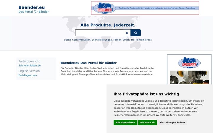 Screenshot of baender.eu