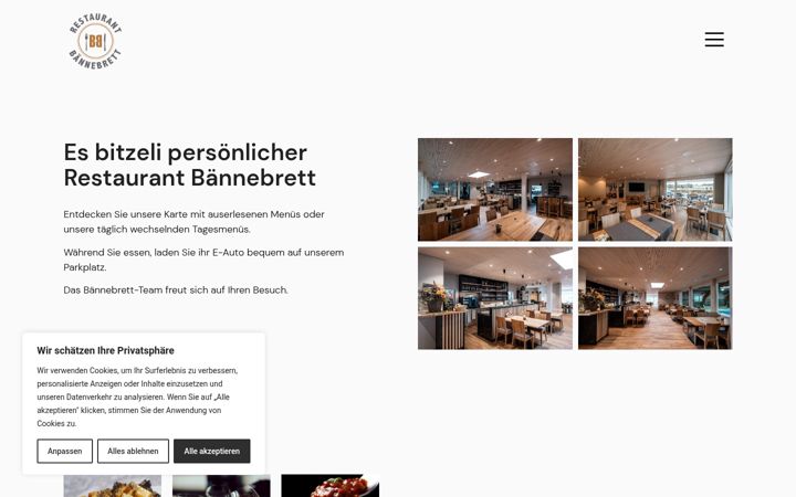 Screenshot of baennebrett.ch