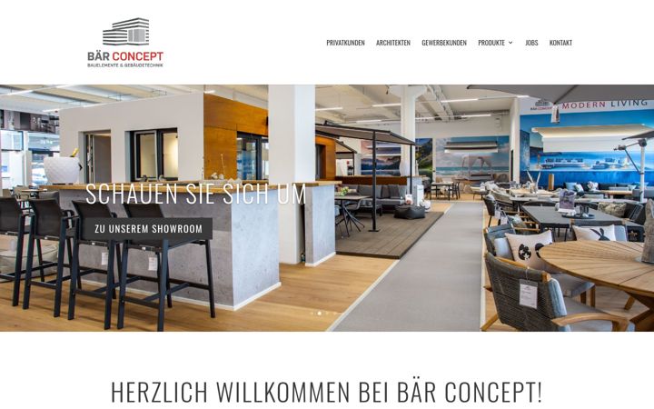 Posnetek zaslona baer-concept.de
