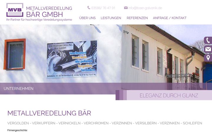 Snímek obrazovky baer-galvanik.de