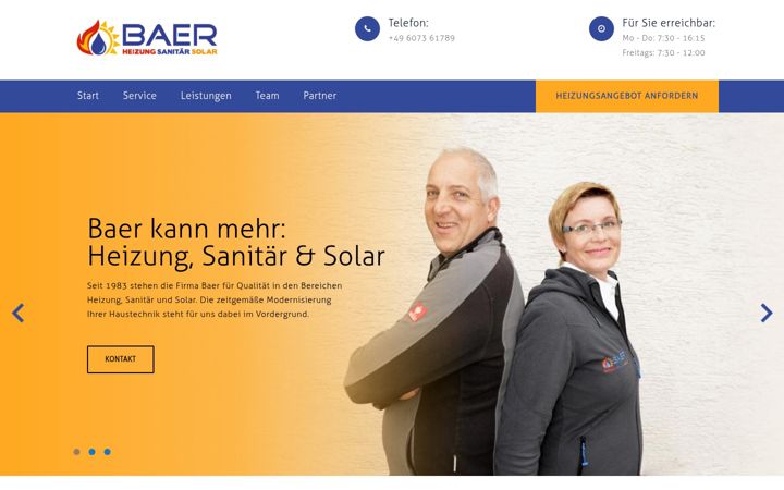 Screenshot of baer-sanitaer.de