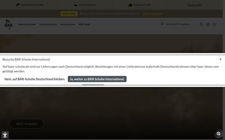 Screenshot of baer-schuhe.de
