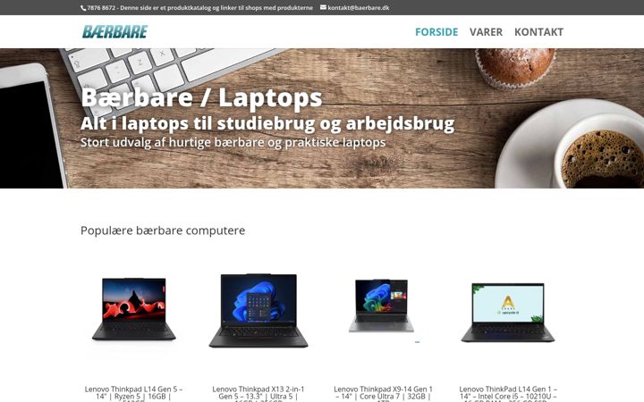 Screenshot of baerbare.dk