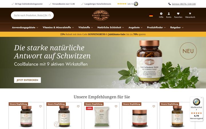 Screenshot of baerbel-drexel.de