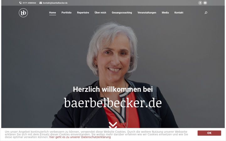 Posnetek zaslona baerbelbecker.de