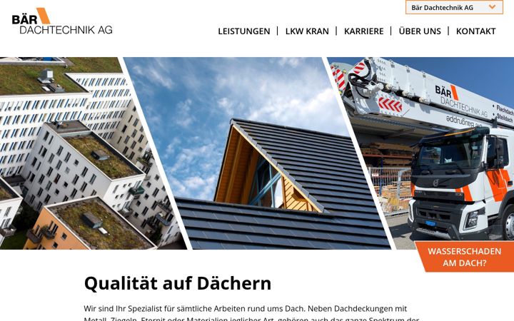 Screenshot of baerdachtechnik.ch