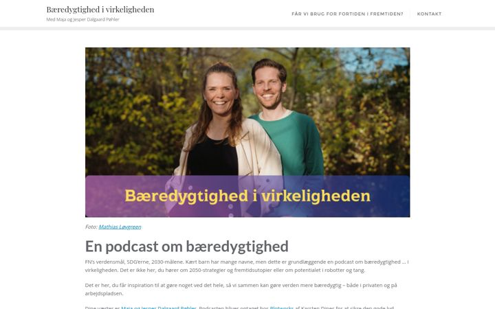 Screenshot of baeredygtighedivirkeligheden.dk