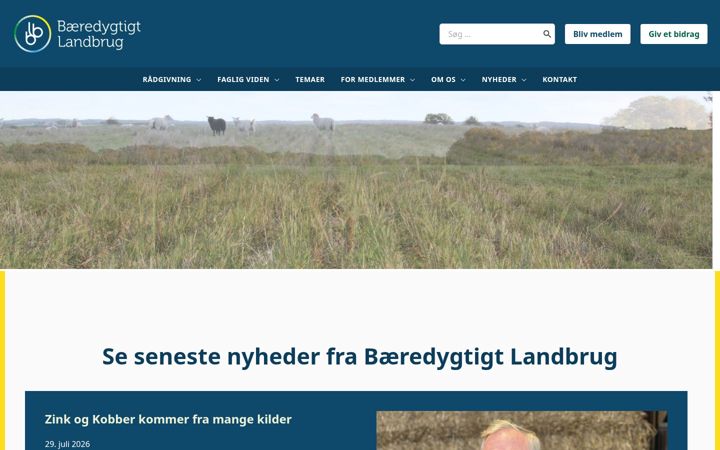 Screenshot of baeredygtigtlandbrug.dk