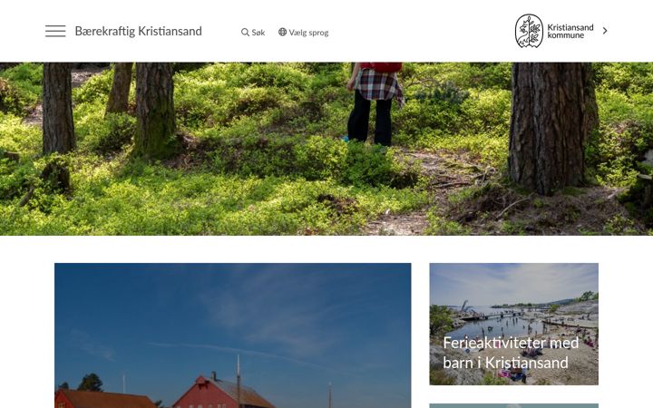 Screenshot του baerekraftigkristiansand.no