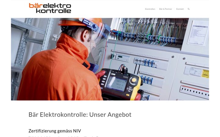 Screenshot of baerelektrokontrolle.ch