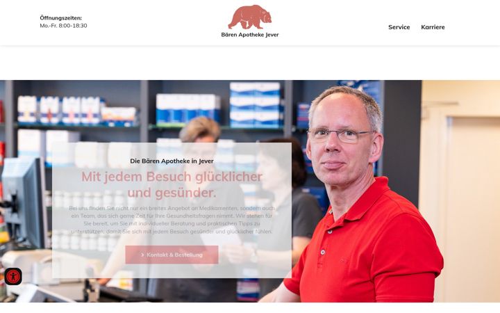 Posnetek zaslona baeren-apotheke-jever.de