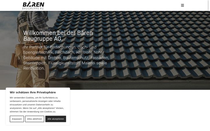 Screenshot of baeren-baugruppe-ag.ch
