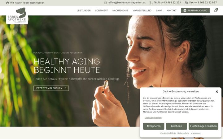 Screenshot of baerenapo-klagenfurt.at