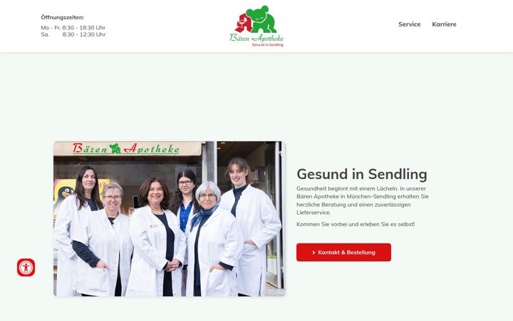 Screenshot of baerenapotheke-muenchen.de