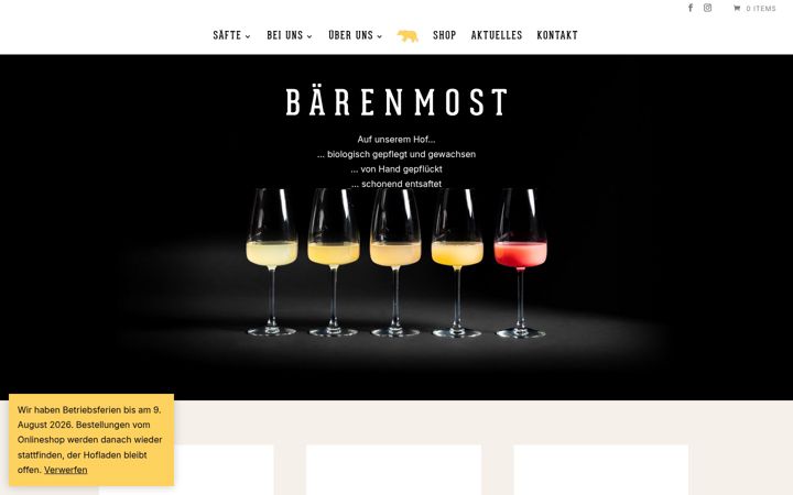 Skærmbillede af baerenmost.ch